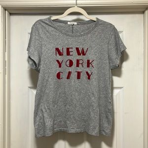 Rag & bone grey New York City muscle fit tee size large